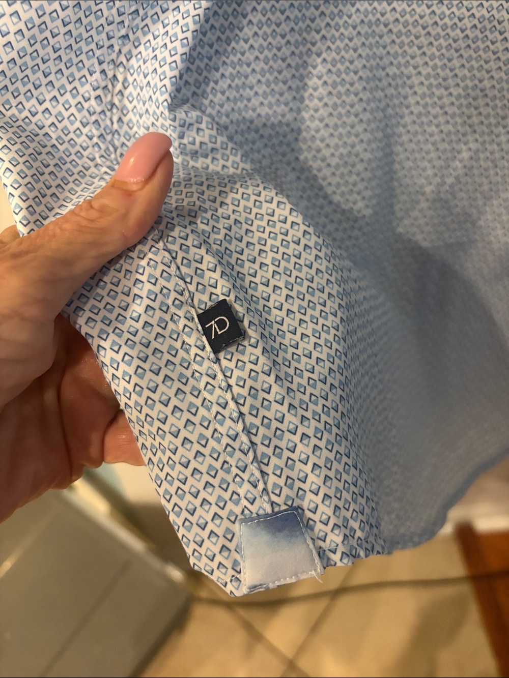 MENS 7 DIAMONDS CASUAL BUTTON UP SHIRT - Picture 8 of 9